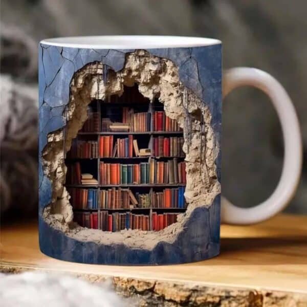 Bookshelf Coffee Mug