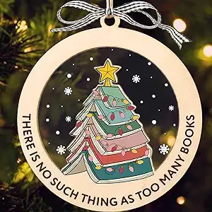 Book Christmas Ornament