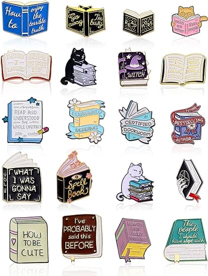 Cute Book Brooch Pins