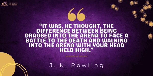 It was, he thought, the difference between being dragged into the arena to face a battle to the death and walking into the arena with your head held high