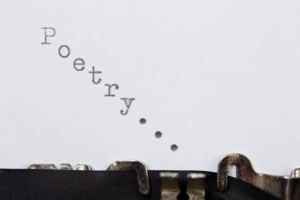 poetry typed on paper