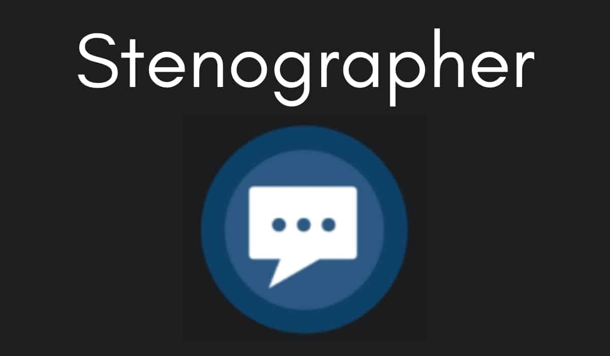 Audible Badge Stenographer
