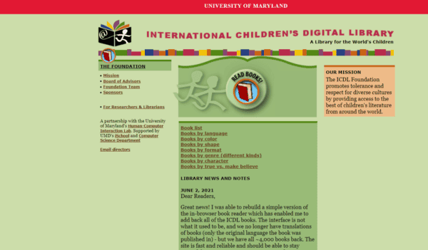 The International Children's Digital Library