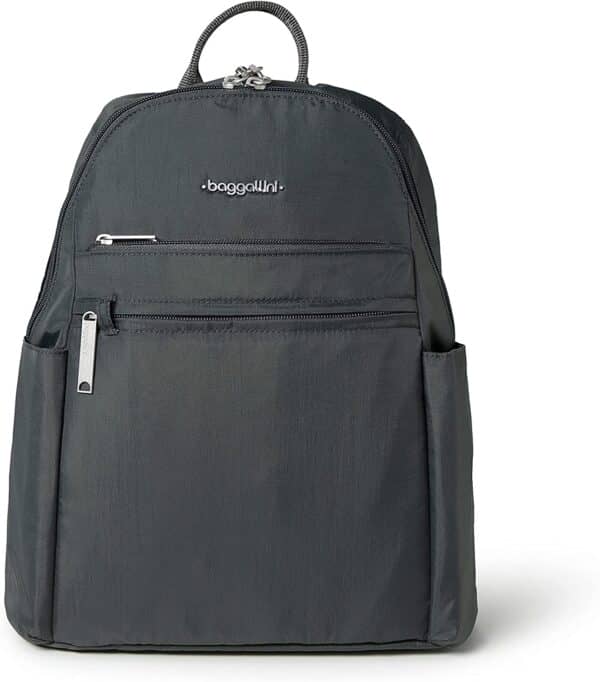 Baggallini womens Baggallini Anti-theft Vacation Backpack, Charcoal, One Size US