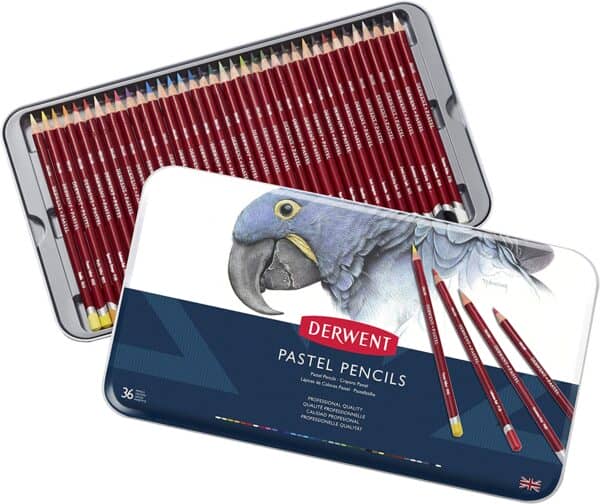 Derwent Pastel Pencils, 4mm Core, Metal Tin