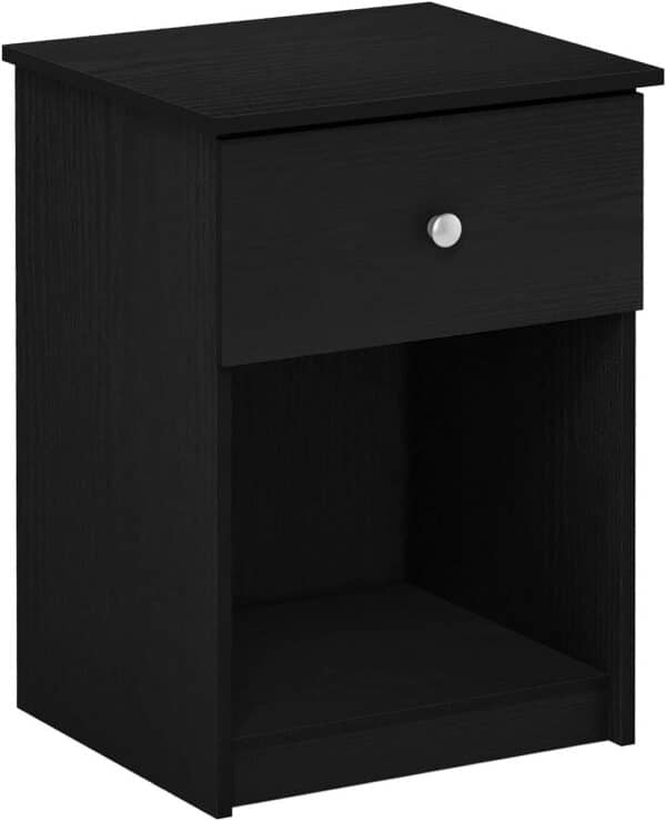 Furinno Tidur Nightstand, 1-Pack, Black Oak