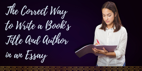 how to write a book author in an essay