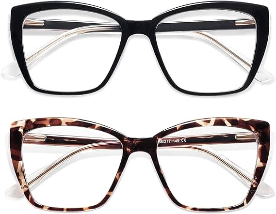 AMOMOMA Trendy TR90 Oversized Reading Glasses